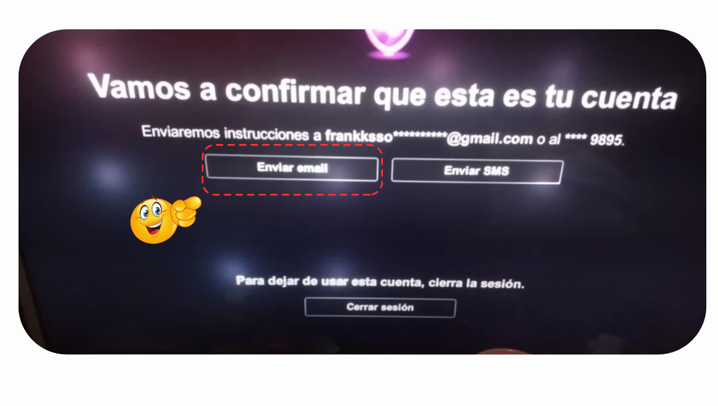 Opción Enviar Email en TV